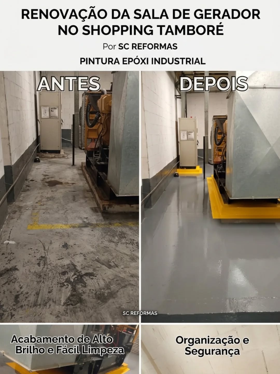 Serviço de pintura epóxi no Shopping Tamboré