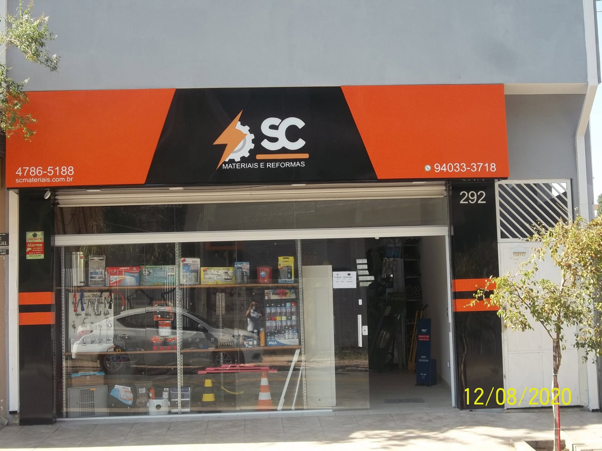 Fachada da loja SC Materiais e Reformas